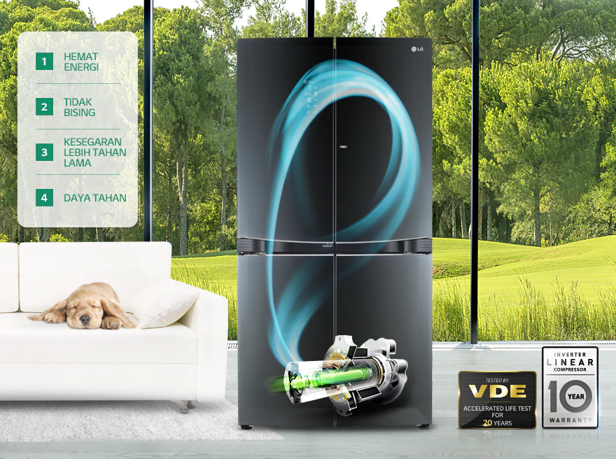 INVERTER LINEAR COMPRESSOR = FRIDGE MINUS 32% ENERGY AND 25% NOISE